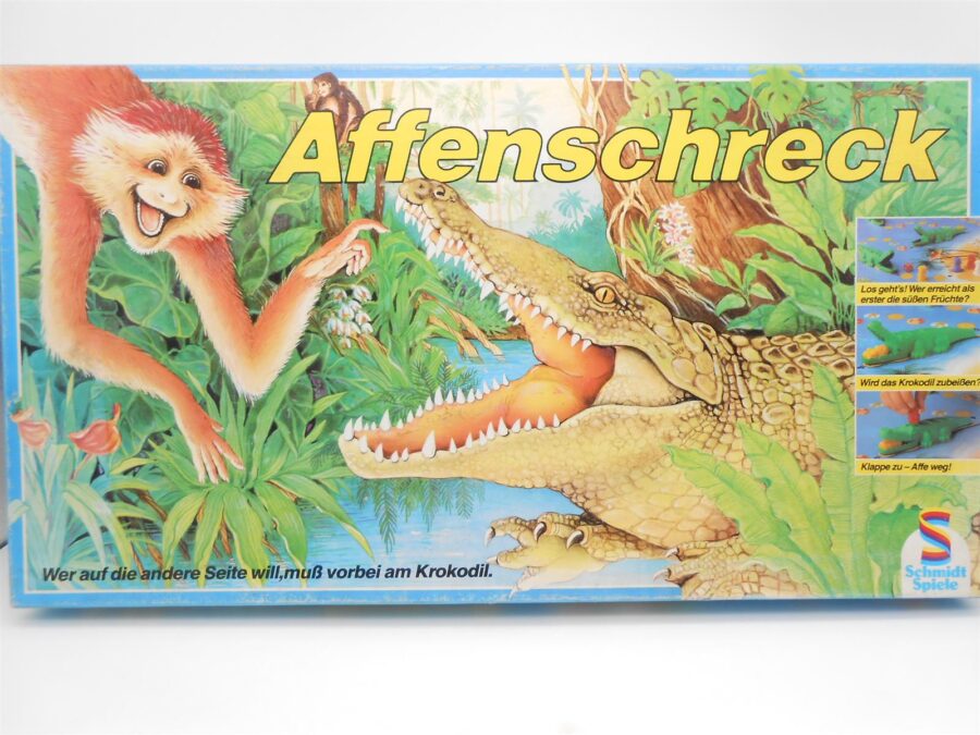Affenschreck Schmidt Spiele1988 Krokodile & Affen Brettspiel Vollständig