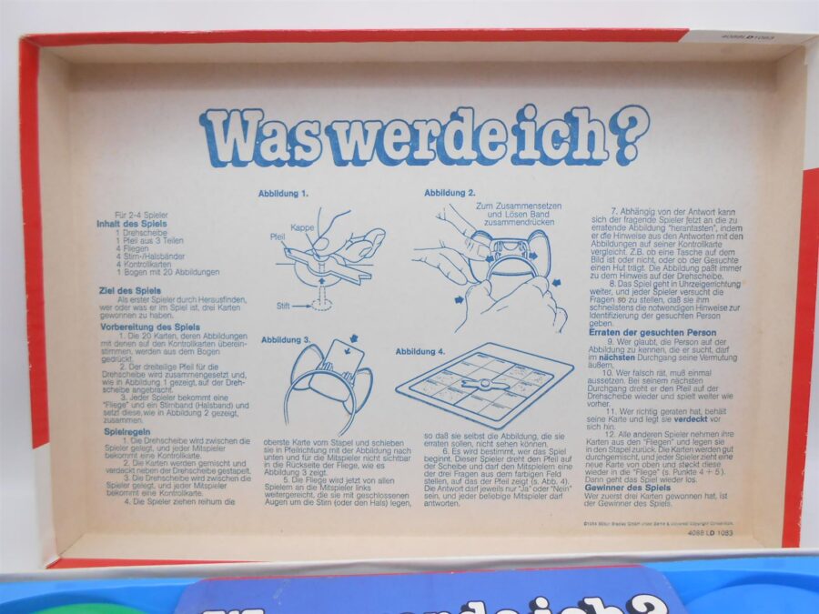 Was werde ich? Brettspiel Kinderspiel Vintage MB vollständig